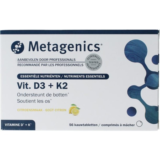 Metagenics Vitamine D3 +K2 NFD (56 Kauwtabletten)