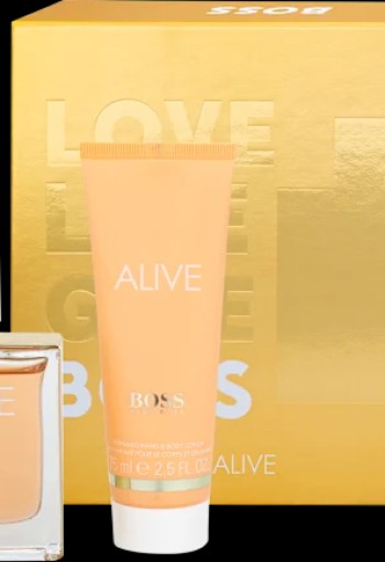 Hugo Boss Alive gift set: Eau de Toilette 50 ml + Body and hand lotion 75 ml