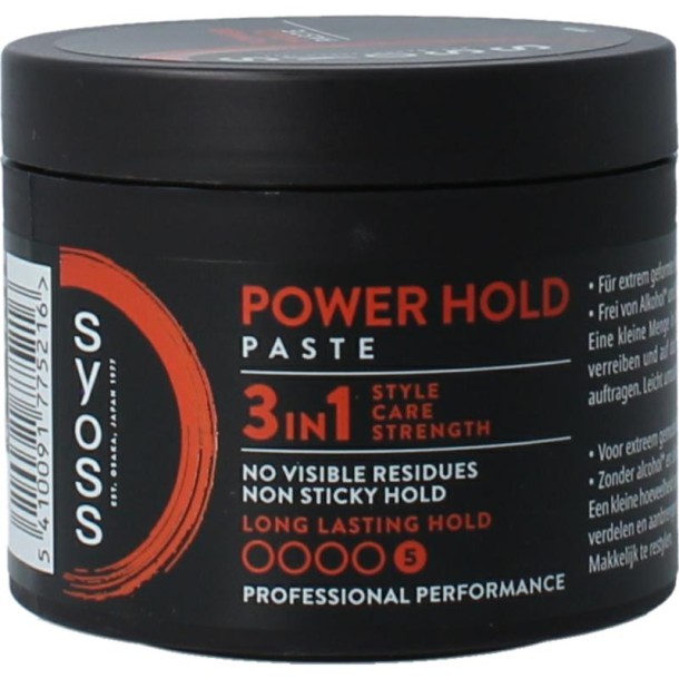Syoss Men power hold styling paste extra sterk 150 Milliliter