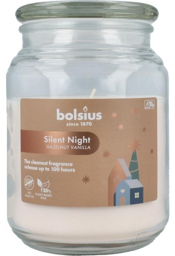 Bolsius Geurglas met deksel silent night hazelnut vanilla (1 Stuks)