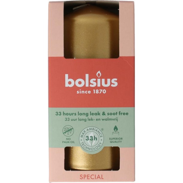 Bolsius Stompkaars 120/58 golden orange (1 Stuks)