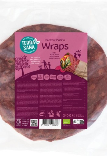 Terrasana Groentewrap biet bio (240 Gram)
