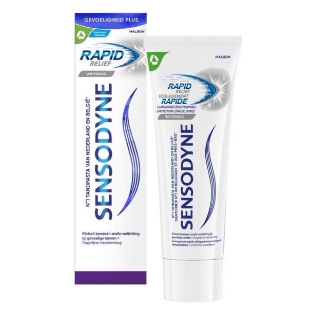 Sensodyne Tandpasta rapid relief whitening (75 Milliliter)