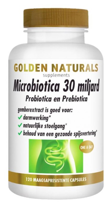 Golden Naturals Microbiotica 30 miljard (120 Vegetarische capsules)