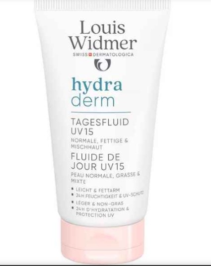 Louis Widmer Hydraderm Dag Fluide UV SPF 15 Licht Geparfumeerd 50ML