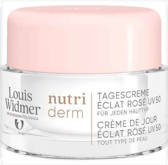 Louis Widmer Nutriderm Dagcrème Éclat Rosé UV SPF 50 Zonder Parfum50 ML