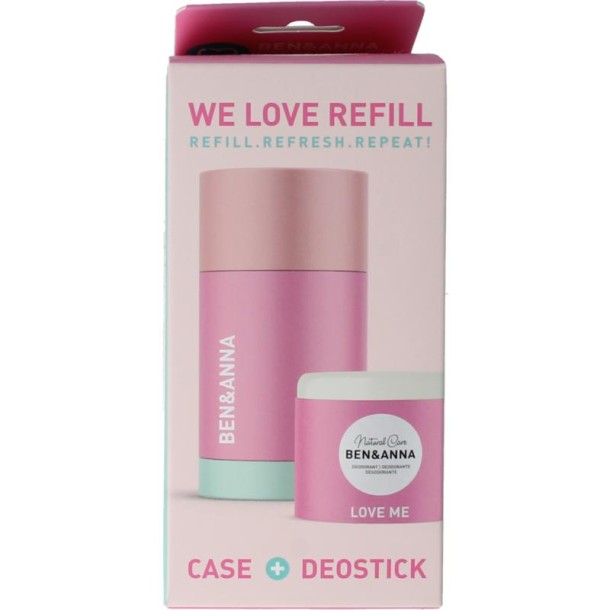 Ben & Anna Deostick love me case en refill (40 Gram)