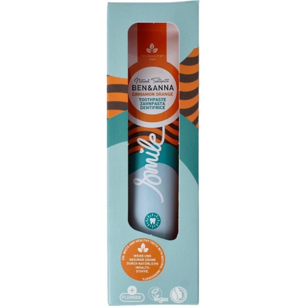 Ben & Anna Toothpaste smile cinnamon orange (75 Milliliter)