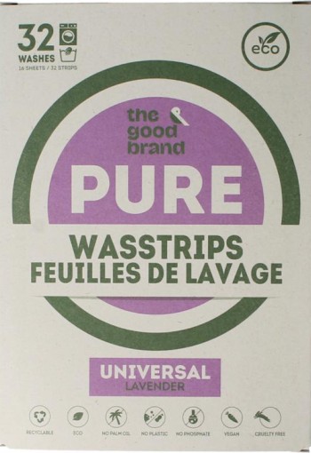 The Good Brand Wasstrips lavender (32 Stuks)