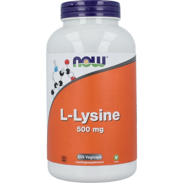 NOW L-Lysine 500mg (250 Vegetarische capsules)