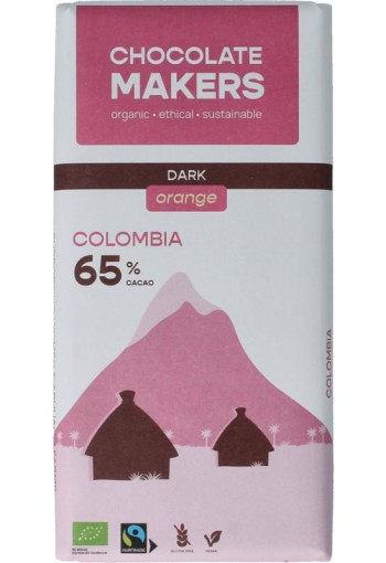 Chocolatemakers Colombia dark sinaas 65% bio (80 Gram)
