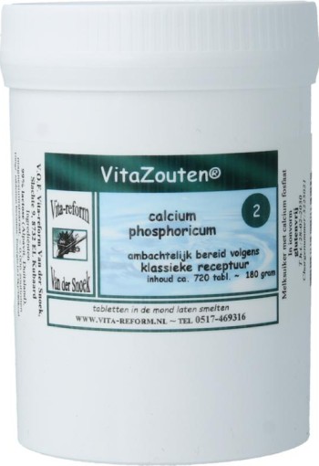 Vitazouten Calcium phosphoricum VitaZout nr. 02 (720 Tabletten)