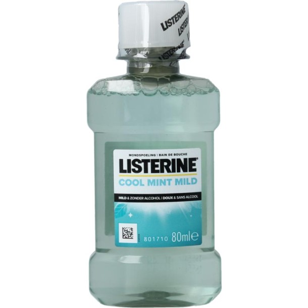 Listerine Mondwater coolmint mild (80 Milliliter)
