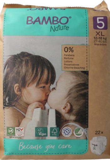 Bambo Babyluiers maat 5 12-18kg (22 Stuks)