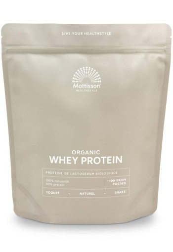 Mattisson Wei proteine poeder 80% natuurlijk bio (1 Kilogram)
