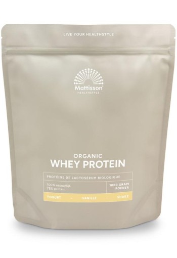 Mattisson Wei proteine poeder 75% vanille bio (1 Kilogram)