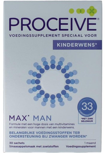 Proceive Kinderwens max man sachets (30 Stuks)