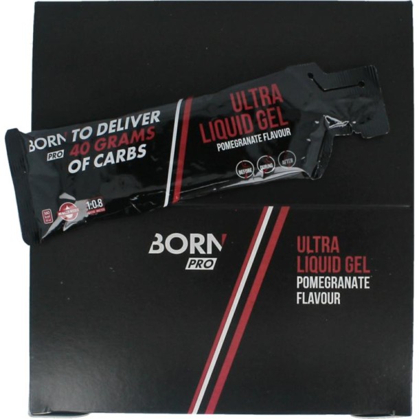 Born Super liquid gel pomegranate 60ml (12 Stuks)