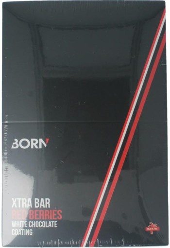 Born Xtra bar red berries white chocolate coating 50g (15 Stuks)