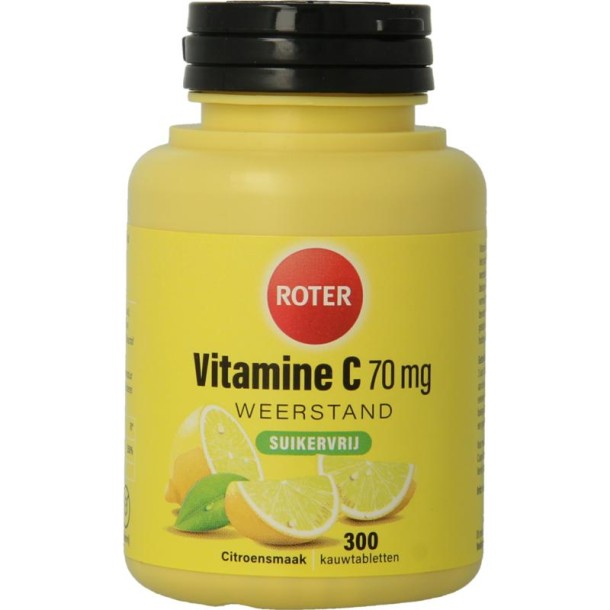 Roter Vitamine C 70 mg suikervrij (300 Kauwtabletten)