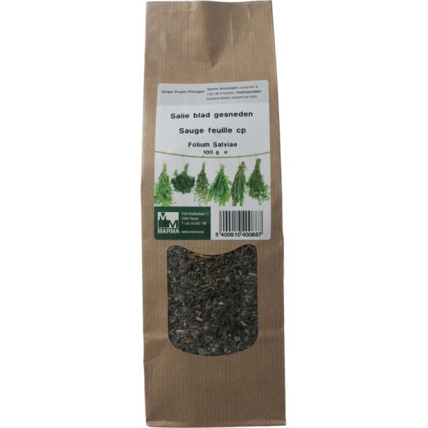Marma Salie blad gesneden (100 Gram)