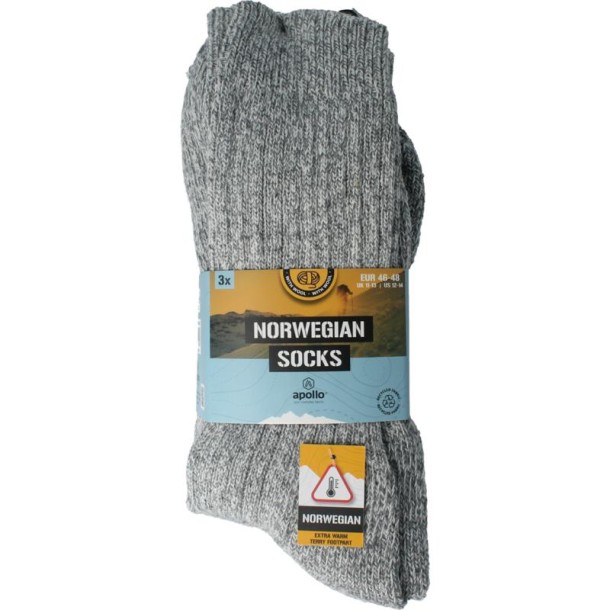 Apollo Noorse sokken 46-48 (3 Paar)