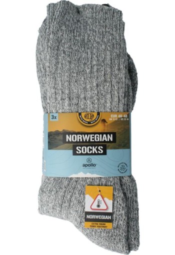 Apollo Noorse sokken 46-48 (3 Paar)