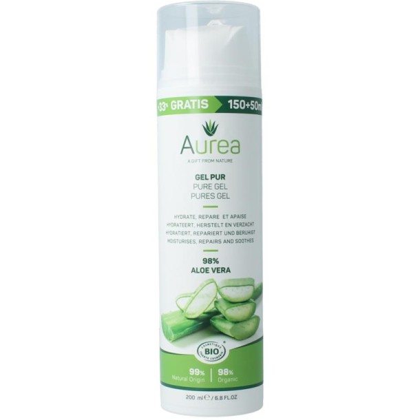 Aurea Aloe vera huidgel 150+50 bio (200 Milliliter)