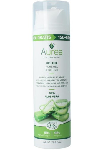 Aurea Aloe vera huidgel 150+50 bio (200 Milliliter)