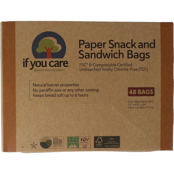 If You Care Snack en boterhamzakjes (48 Stuks)