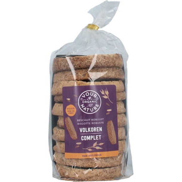 Your Organic Nat Beschuit volkoren bio (10 Stuks)