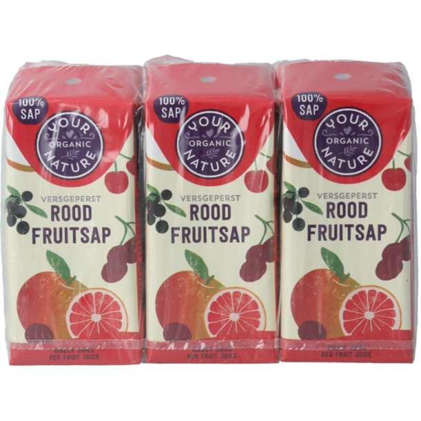 Your Organic Nat Rood fruitsap bio (1200 Milliliter)