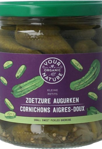 Your Organic Nat Augurken zoetzuur (330 Gram)