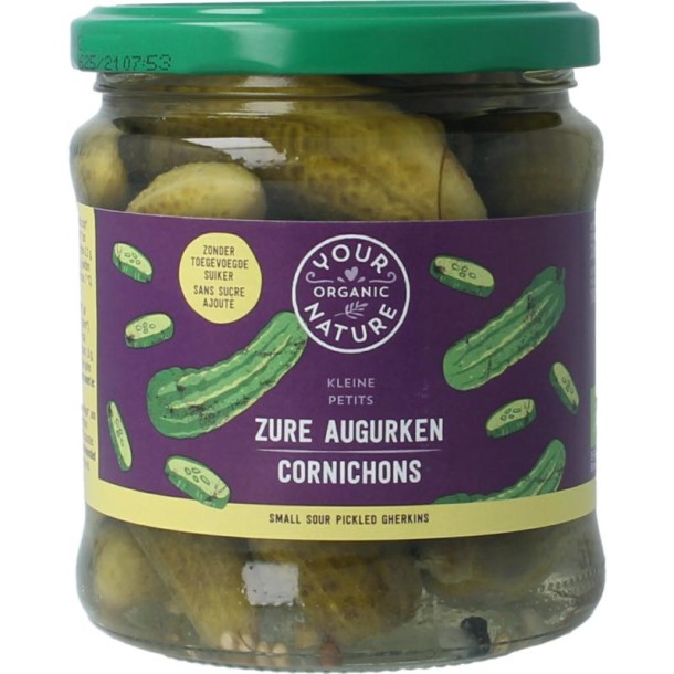Your Organic Nat Augurken zuur bio (330 Gram)