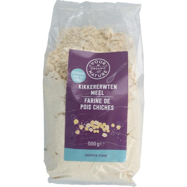 Your Organic Nat Kikkererwtenmeel bio (500 Gram)