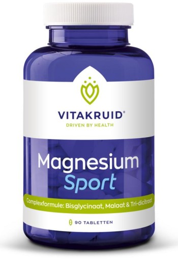 Vitakruid Magnesium sport bisglycinaat malaat&tri-dicitraat (90 Tabletten)