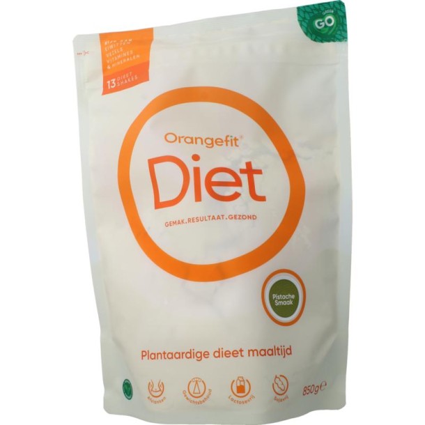 Orangefit Dieet maaltijd plantaardig pistache (850 Gram)