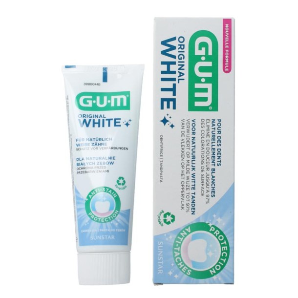 GUM Tandpasta white original (75 Milliliter)