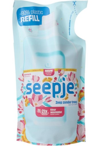 Seepje Wasmiddel kleur navulzak (945 Milliliter)