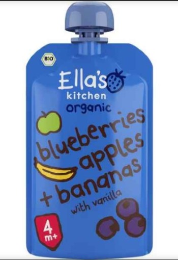 Ella's Bio Kitchen Smoothie Blueberries Apples + Bananas 120 GR