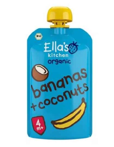 Ella's Kitchen Bananen Kokos Biologisch Knijpfruit 4+ Maanden 120 GR