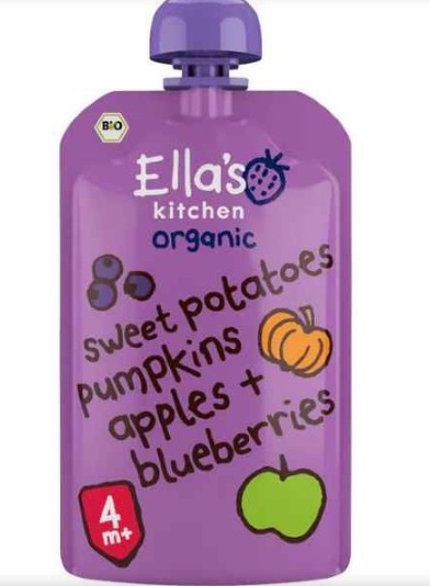 Ella's Kitchen Zoete Aardappel Pompoen Bes Bio Knijpfruit 4+ Maanden 120 GR