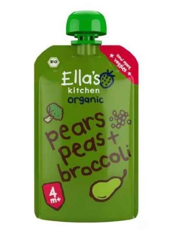 Ella's Kitchen Peren Doperwten Broccoli Bio Knijpfruit 4+ Maanden 120 GR