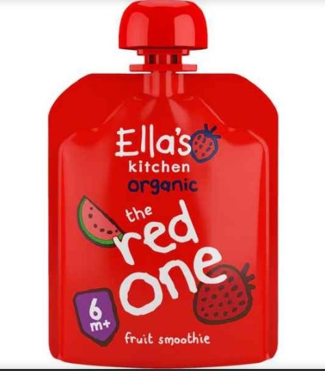 Ella's Kitchen Fruit Smoothie The Red One Bio Knijpfruit 6+ Maanden 90 GR