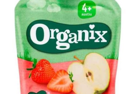 Organix Bio Knijpfruit Appel, Aardbei
