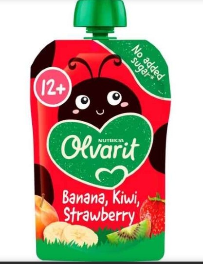 Olvarit Knijpfruit Aardbei Banaan Kiwi