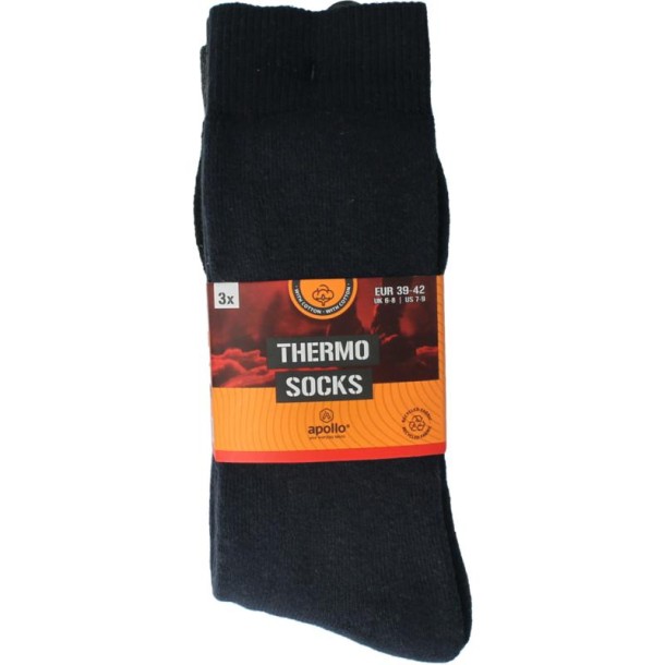Apollo Thermosok 39-42 assorti donker (3 Paar)
