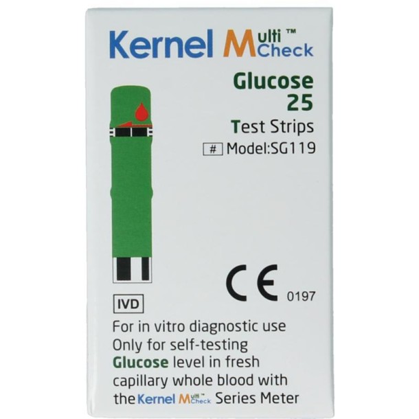 Testjezelf.nu Multicheck glucose teststrips (25 Stuks)