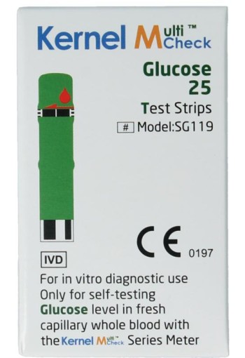 Testjezelf.nu Multicheck glucose teststrips (25 Stuks)