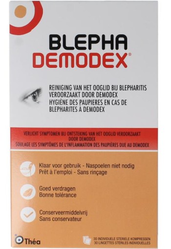 Diversen Blephademodex reinigingstissues (30 Stuks)